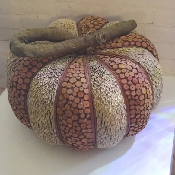 Large Decorative 14" Pumpkin Rustic Fall Decor - Picture 6 of 8